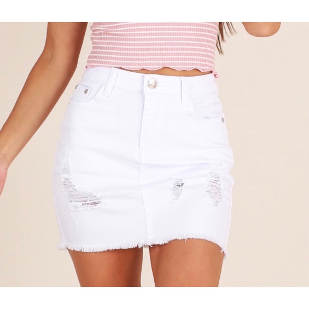 Showpo. Malibu Subset Denim Skirt